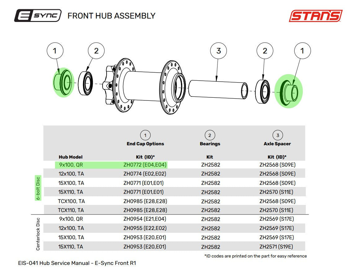 HEAD e-shape 156cm ユース向け E-Sync / Neo End Caps | Front | 9mm QR (6-Bolt) – Stan's