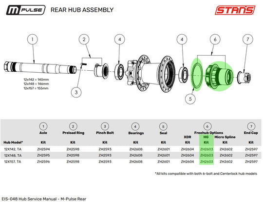 M-pulse Hub Shimano HG Freehub Kit