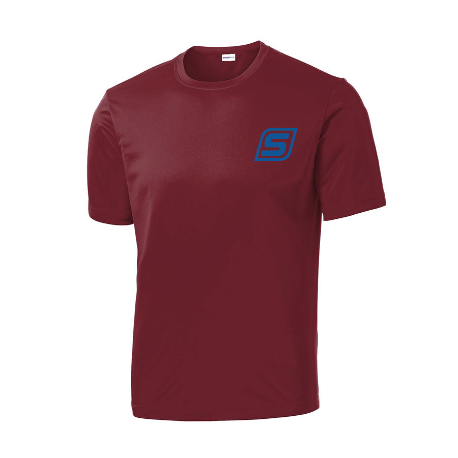 Burgundy/Blue Men's Tech T